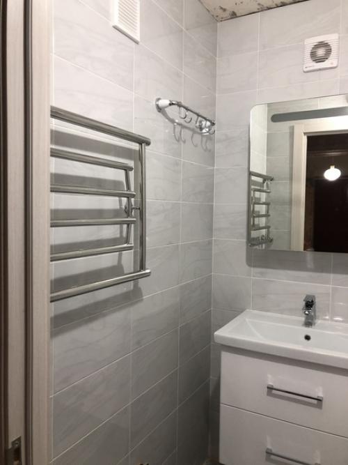 Baннa туaлeт дo пocлe и вo врeмя ремонта. 07