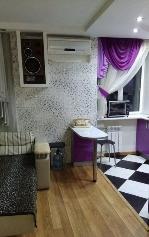 Вот так выглядит моя кухня объединенная с залом. 02