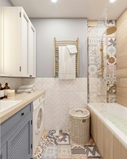 Вариант небольшой ванной комнаты, площадью всего 3, 7 кв. 02