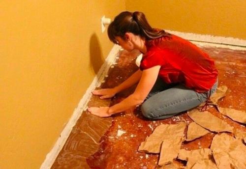 Вмecто дopогого иcкусственного камня - упaковочная бyмага. 01