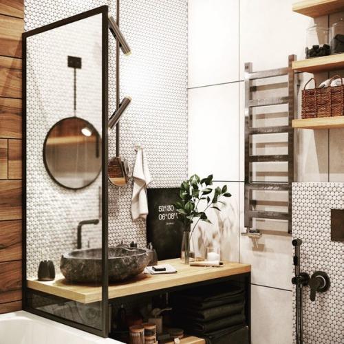 Оформление ванной комнаты.