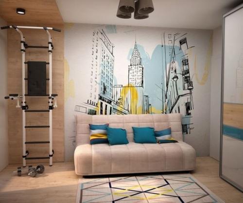 Предлагается организация небольшой комнаты для подростка - парня. 02