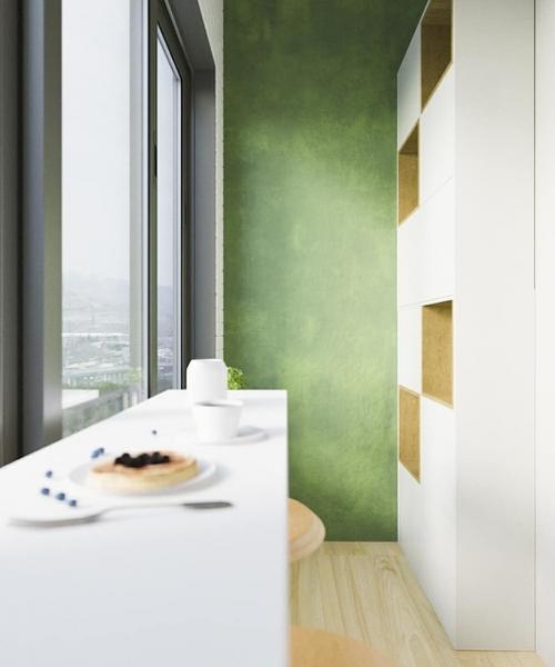 Балкон с акцентной стеной. 03