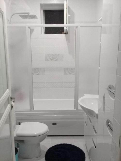 Оформление ванной комнаты в нашем частном доме. 01