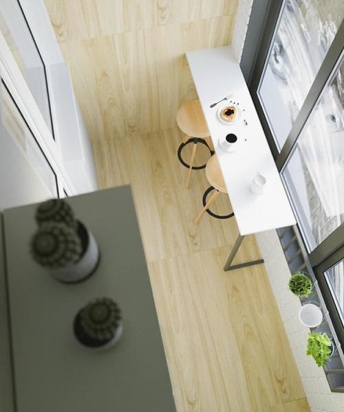 Балкон с акцентной стеной. 01