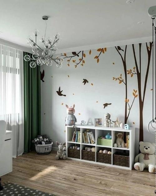 Стильный интерьер в деткой комнате, подходит, как для подростков, так и младше. 01