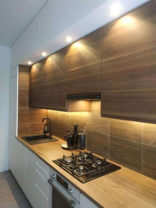 Какой прекрасное.  Яркое, тёплое и симпатичное сочетание цветов на кухне. 01