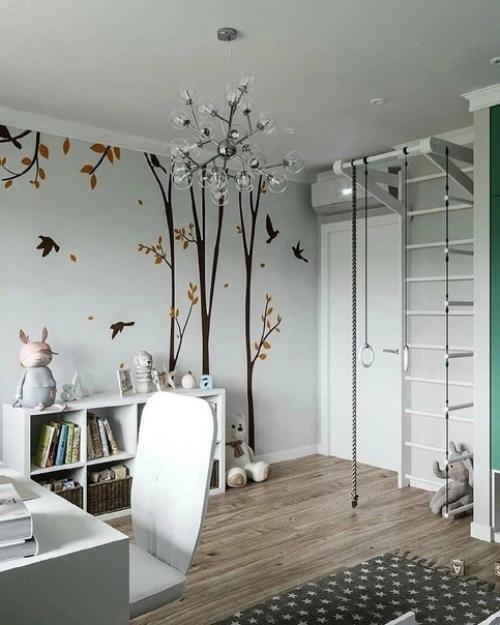 Стильный интерьер в деткой комнате, подходит, как для подростков, так и младше. 02
