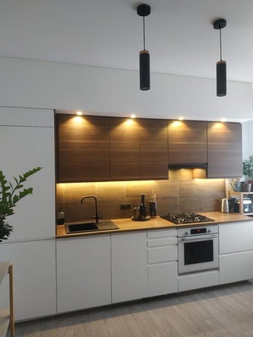 Какой прекрасное.  Яркое, тёплое и симпатичное сочетание цветов на кухне. 03