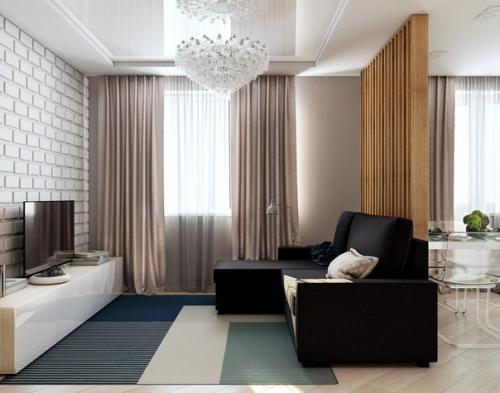 Дизайн интерьера небольшой студии. 03