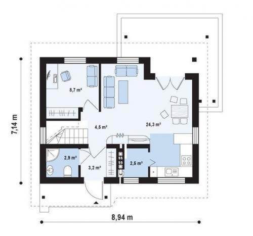 Небольшой и аккуратный домик с планировками. 02