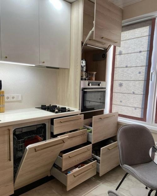 Невозможно угадать по фотографиям, что это кухня в хрущевке. 07