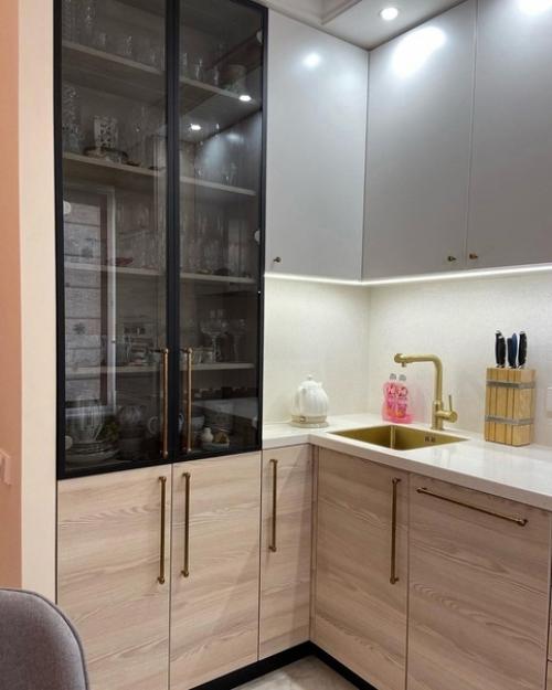 Невозможно угадать по фотографиям, что это кухня в хрущевке. 05