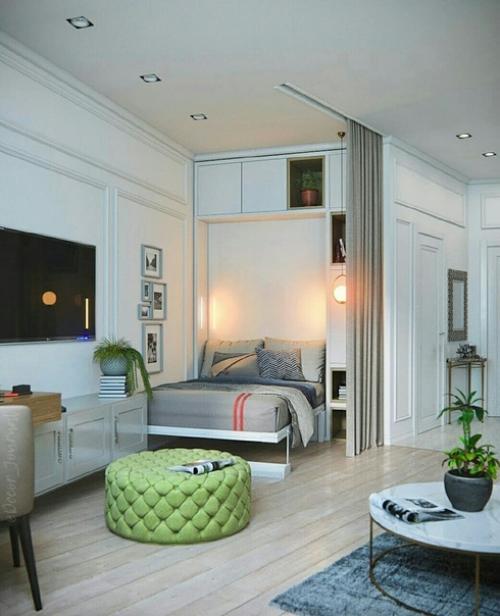 Кухня - гостиная светло и свежо. 04