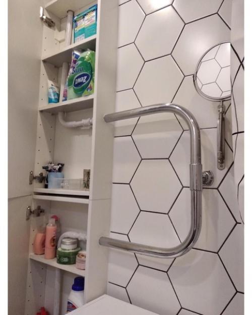 Площадь ванной комнаты всего 2, 7 кв. 04