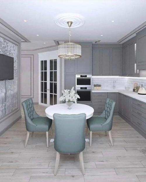 Мы объединили сразу три составляющих, кухню, лоджию и гостинную. 01