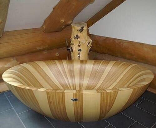 Ванны для любителей натуральных материалов из дерева. 05