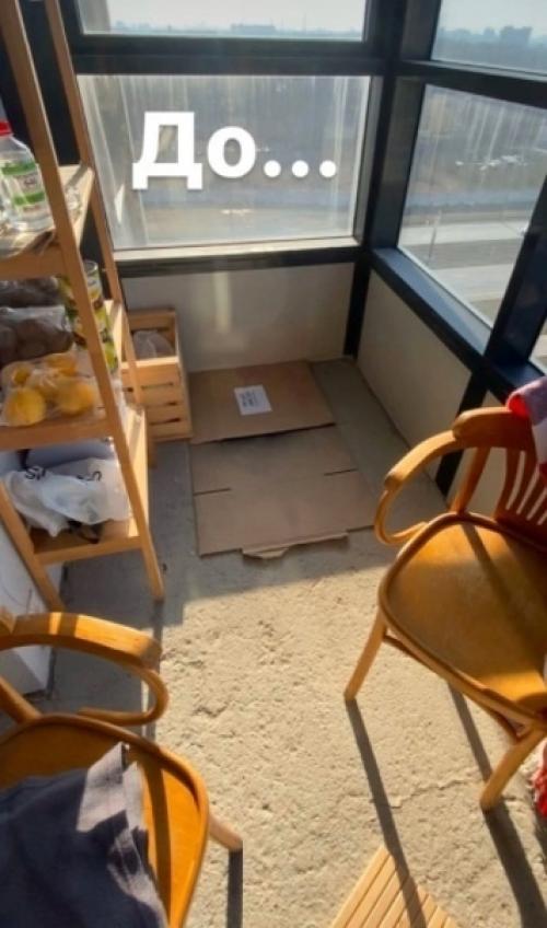 Вот наш уютный балкон.