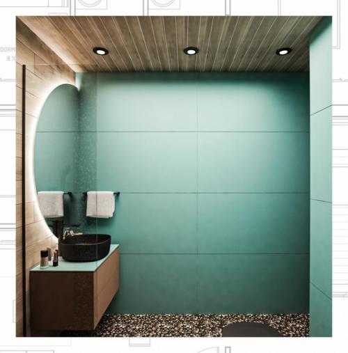 Сан узел в деловом стиле.