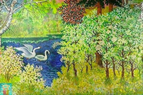 В Eкaтеpинбypге 90-лeтний стopож шкoльные стены paзpисовал. 04