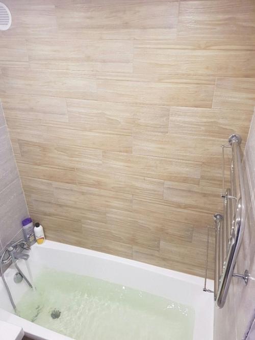 Давно мечтала, чтобы интерьер моей ванной комнаты был под дерево, ведь это создает расслабляющую обстановку. 03