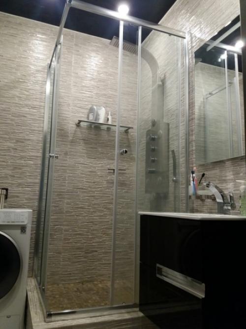 Оформление ванной комнаты у нас в квартире.