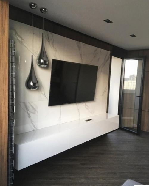 Вот так мы тв зону в квартире устроили. 05