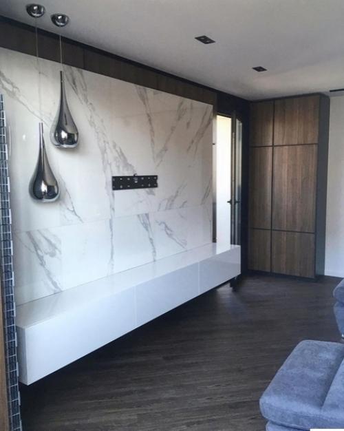 Вот так мы тв зону в квартире устроили. 04