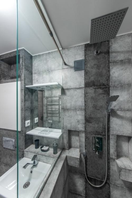 Таким образом оформили санузел, ушел на это 1 месяц.