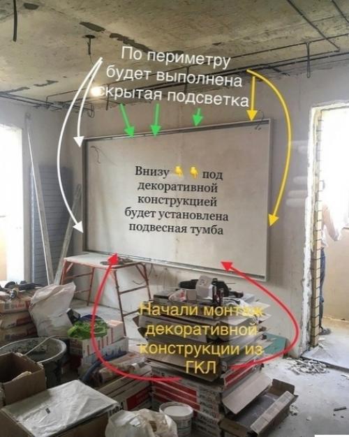 Вот так мы тв зону в квартире устроили. 01