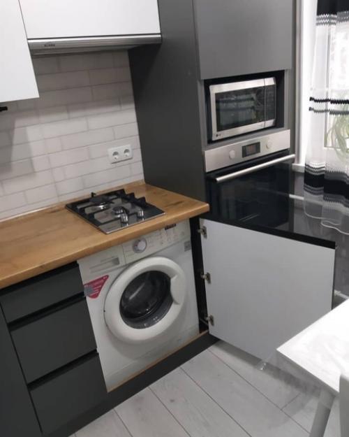 Сделали себе на кухне современный стильный ремонт. 02