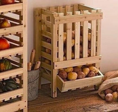 Интересные ящички для хранения урожая, хорошо придумано. 01