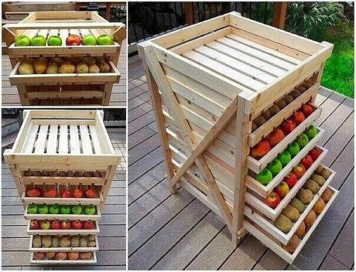Интересные ящички для хранения урожая, хорошо придумано. 02