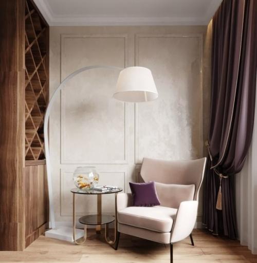 Дизайн - проект оформления гостиной с зонированием. 03