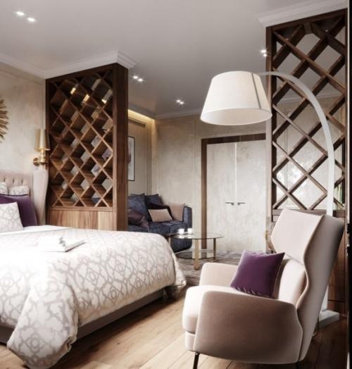 Дизайн - проект оформления гостиной с зонированием. 01