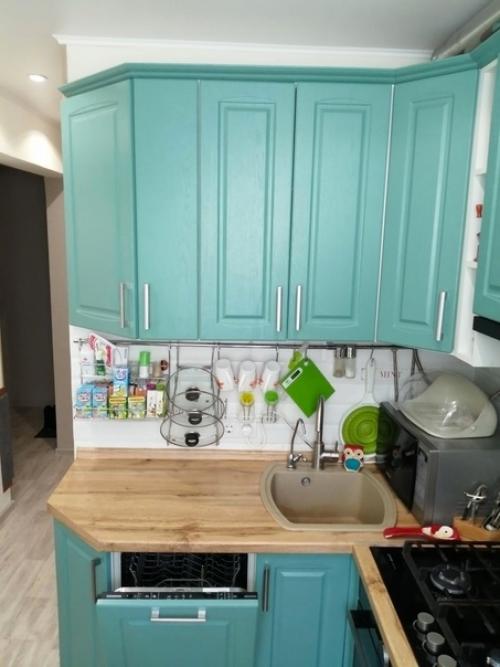 Оформили кухню в моем любимом мятном цвете. 02