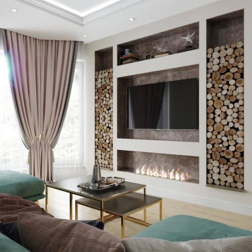 Кухня, совмещенная с гостиной в частном доме. 01