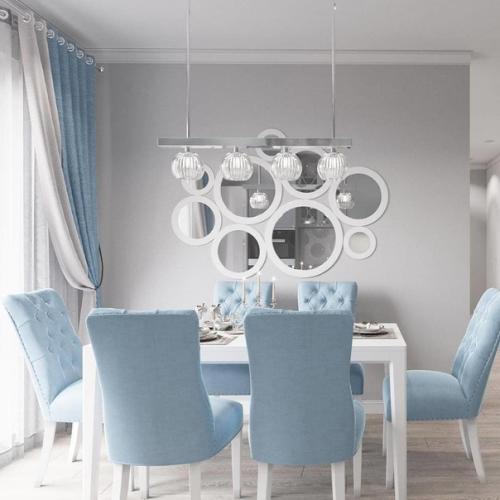 Кухня в холодной цветовой гамме.