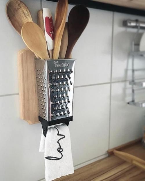 Очень необычная, но в то же время интересная и практичная идея для кухни.