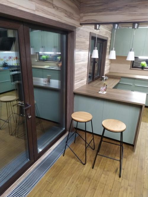 Кухня на нашей даче, спланировал все самостоятельно. 05