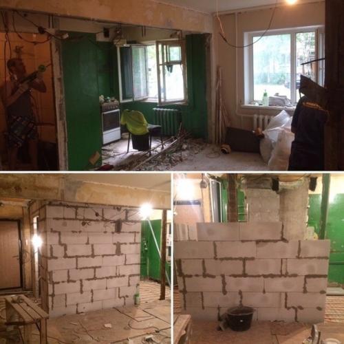 Ремонт в однушке с перепланировкой своими руками. 01