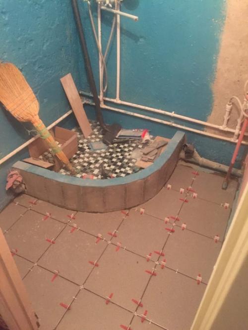 Процесс ремонта в ванной комнате у нас в дому. 02