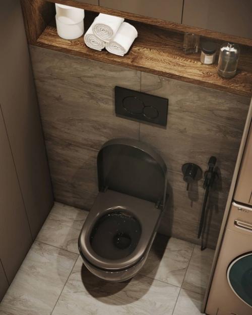 Создайте уютную и функциональную ванную комнату, сделанную в теплых тонах. 04