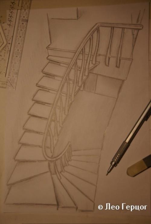 Поднимаясь по лестнице на второй этаж частного дома, мы невероятно удивлены работой мастера.