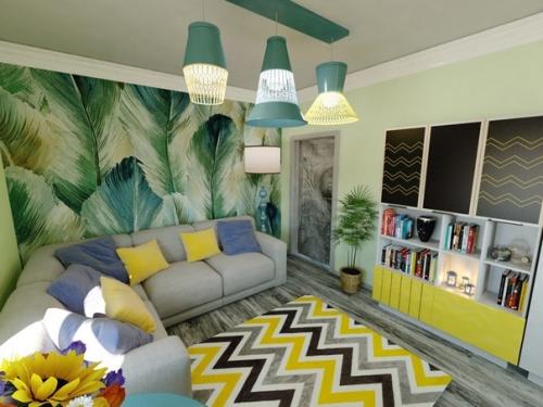 Дизайн - проект спальни - гостиной в 1-к квартире 26, 7 кв.