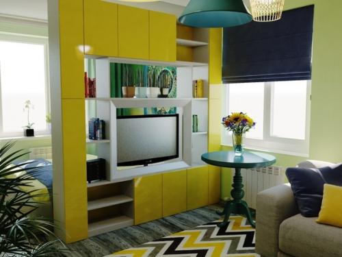 Дизайн - проект спальни - гостиной в 1-к квартире 26, 7 кв. 03