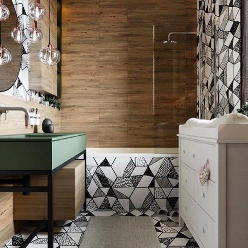 Нестандартные цветовые решения в дизайне ванной комнаты. 01