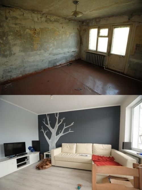Когда мы купили эту квартиру, она была в ужасном состоянии. 01
