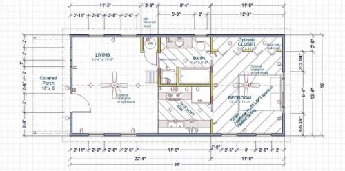 Этот небольшой домик находиться в США, общая площадь его составляет 50 кв. 09