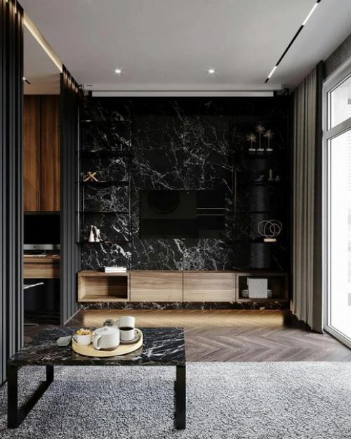 Еще одна большая студия, владельцы которой видимо переоборудовали несколько комнатную квартиру в нее убрав все двери и немного расширив проходы. 06